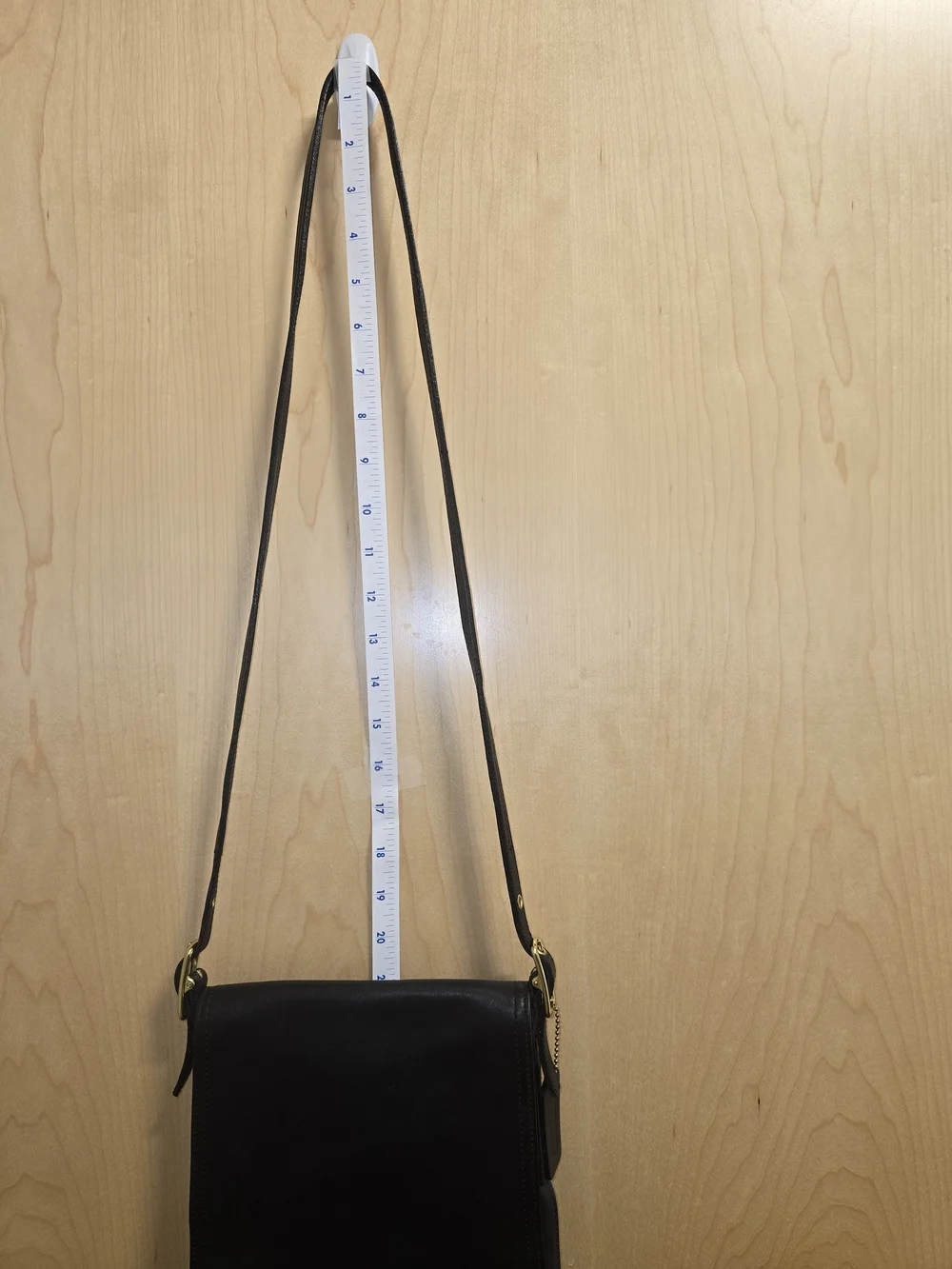Vintage COACH 9821 Black Leather Slim Flap Crossbody Legacy Purse Made USA 2001